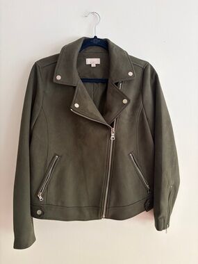 LOFT Faux Suede Moto Jacket